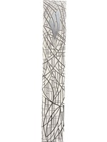 MEZUZAH VITRAGE SILVER OVER WHITE 12CM - LASER CUT STEEL