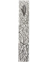 MEZUZAH VITRAGE SILVER OVER SILVER 15CM- LASER CUT STEEL