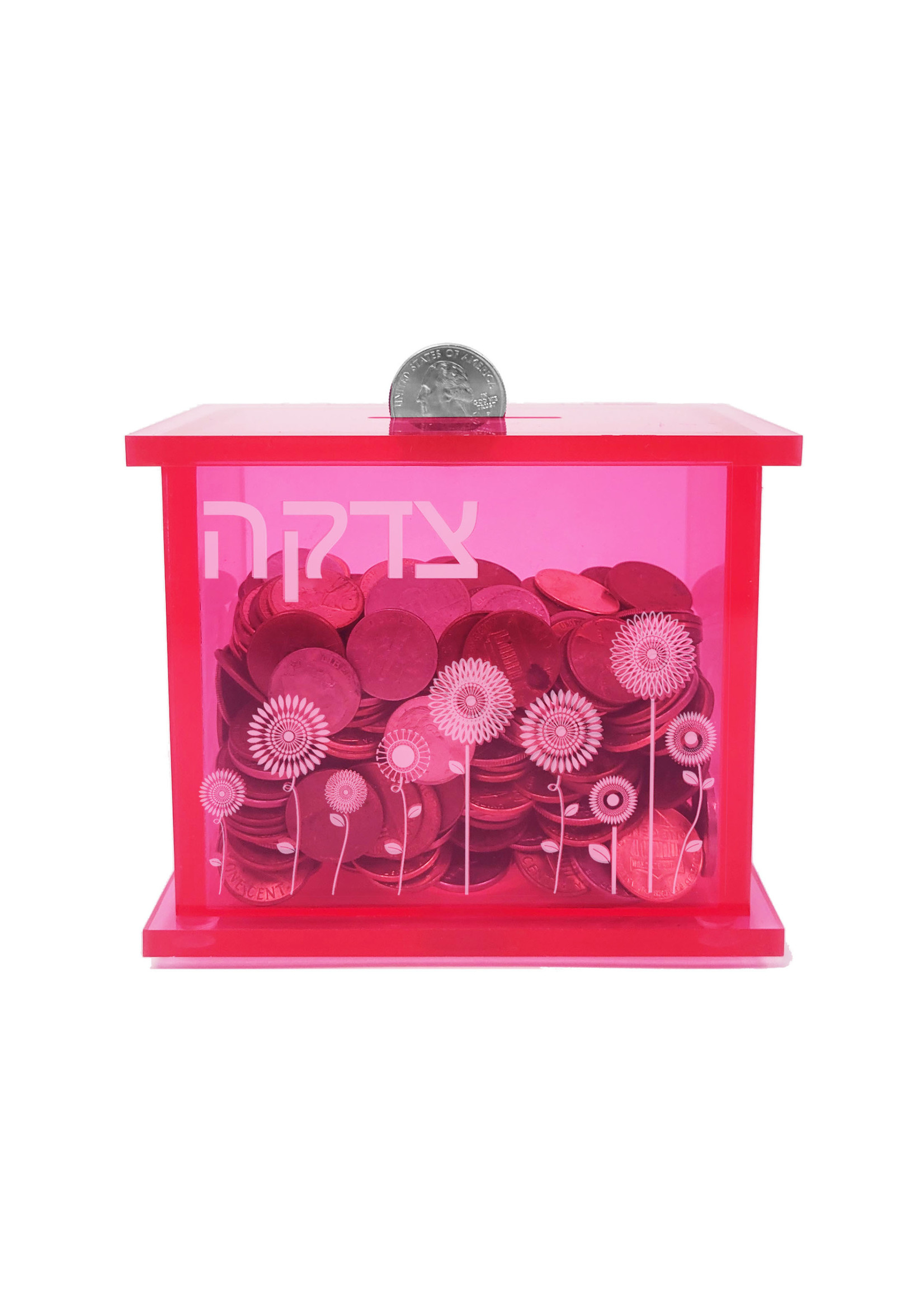 CHARITY BOX KIDS ACRYLIC PINK