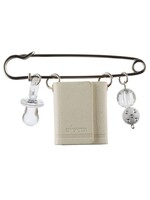 BABY PIN WHITE TEHILLIM & CHARMS