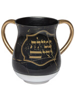 WASHING CUP  METAL BLACK AND GOLD