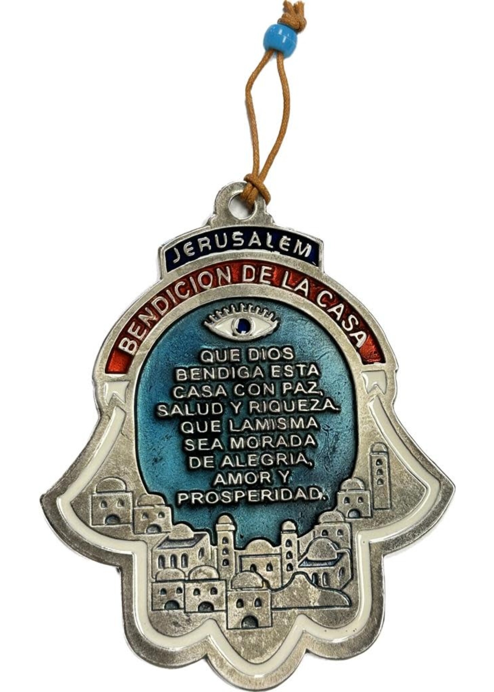 HOME BLESSING SPANISH HAMSA RED AND BLUES