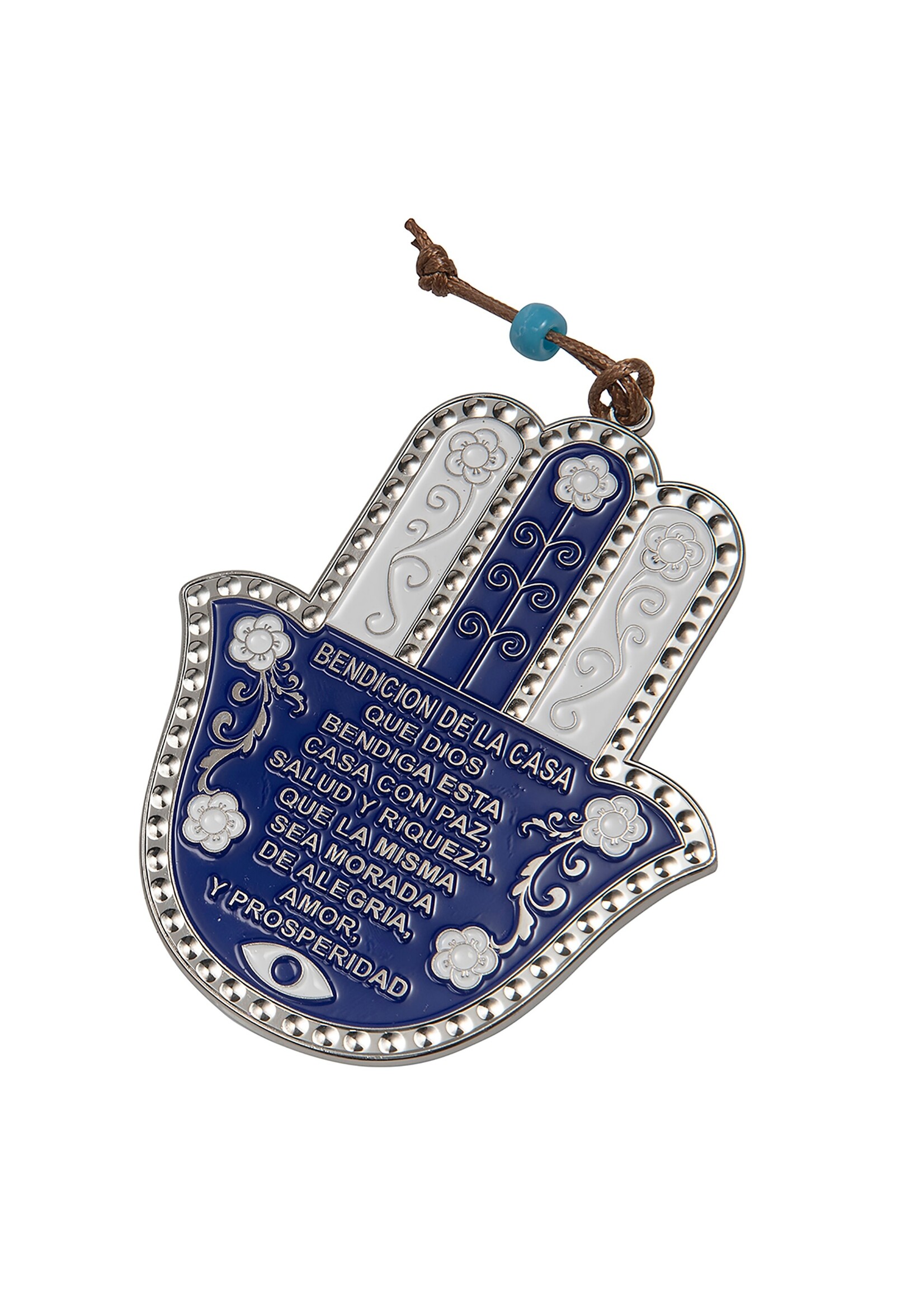 HAMSA HOME BLESSING BLUE AND WHITE-SPANISH