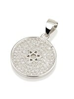 NECKLACE CIRCLE WITH STONES AND STAR OF DAVID