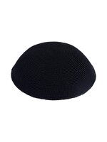 KIPPAH FLAT KNIT BLACK #24