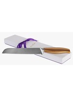 CHALLAH KNIFE SWIVEL STRIPED GOLD HANDLE