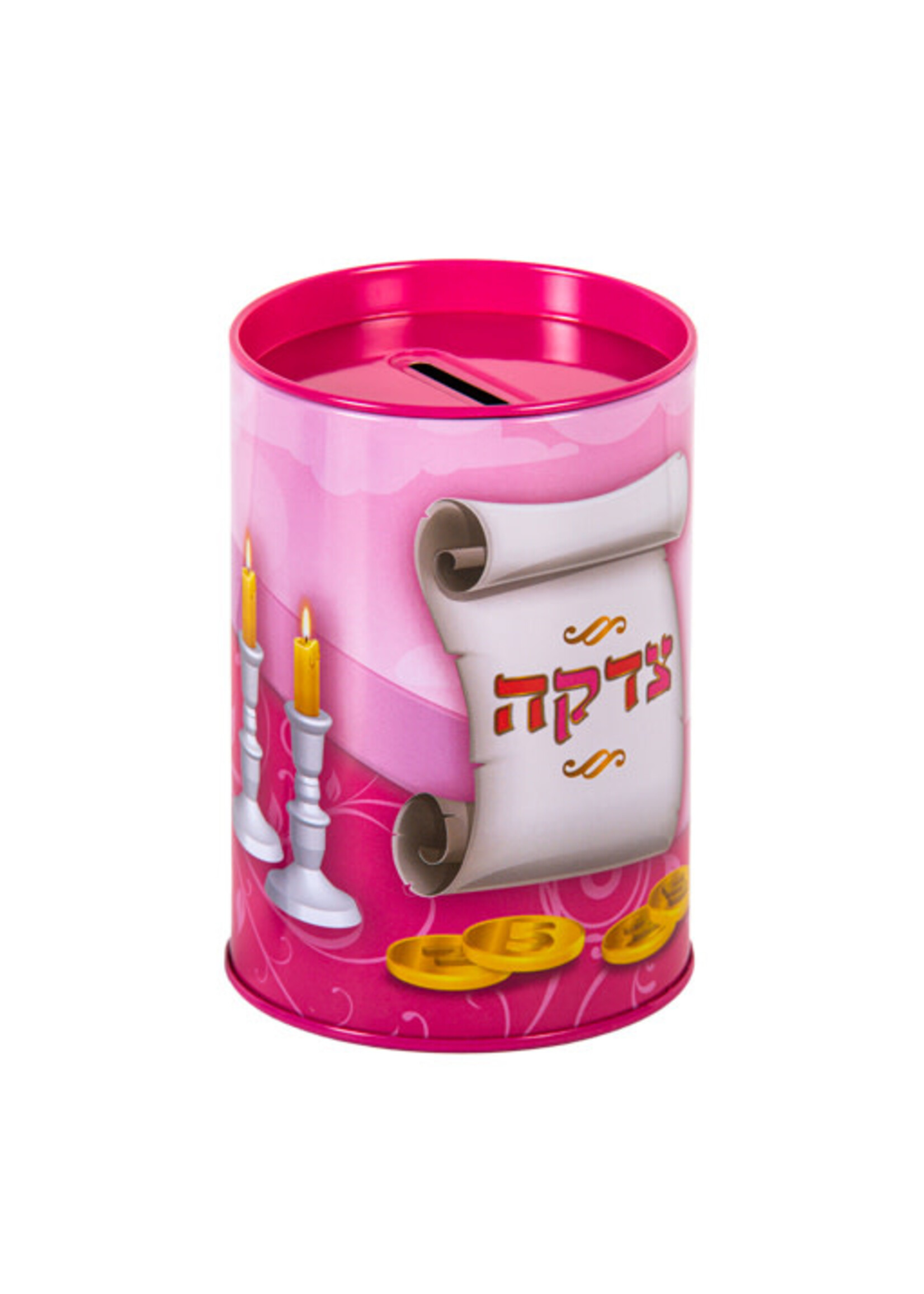 CHARITY BOX TIN PINK