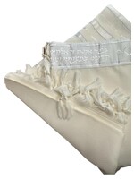 TALIS WOOL NON-SLIP 55 SEFARDI  AVODAS YAD WHITE & SILVER