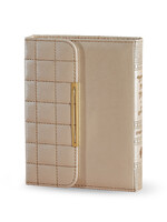 SIDDUR ASHKENAZ CREAM PURSE DESIGN FAUX LEATHER