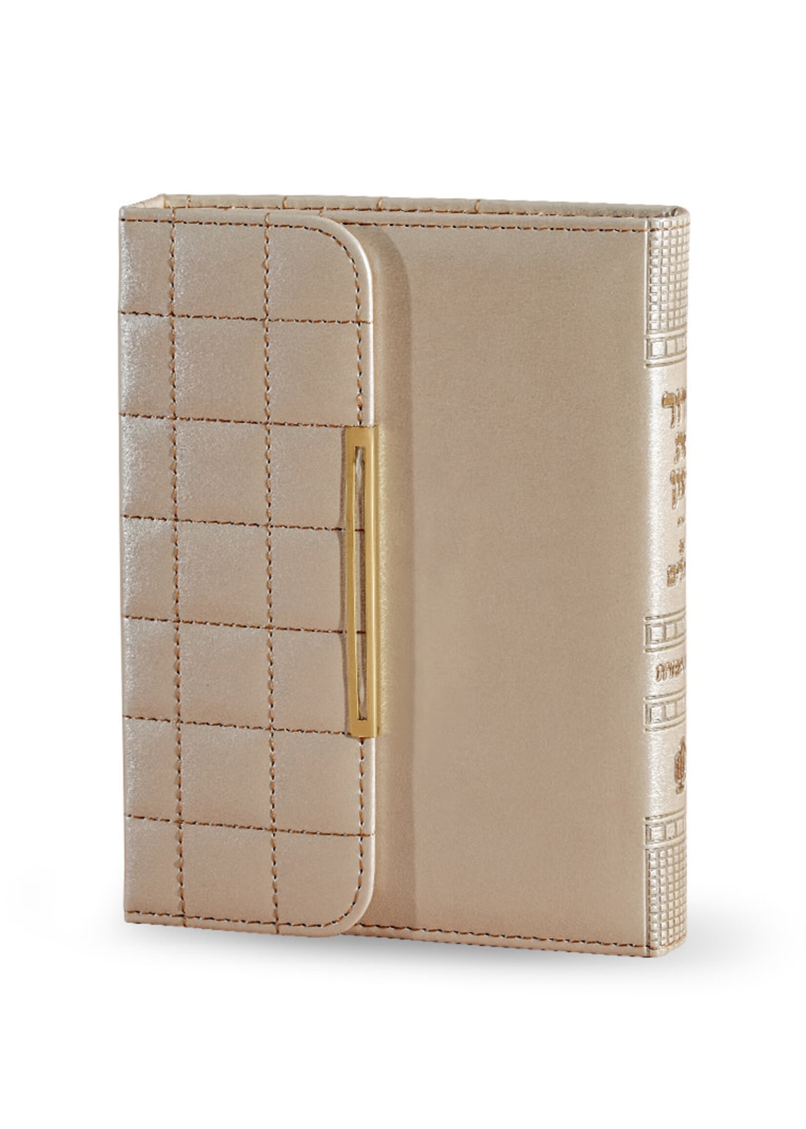 SIDDUR ASHKENAZ CREAM PURSE DESIGN FAUX LEATHER