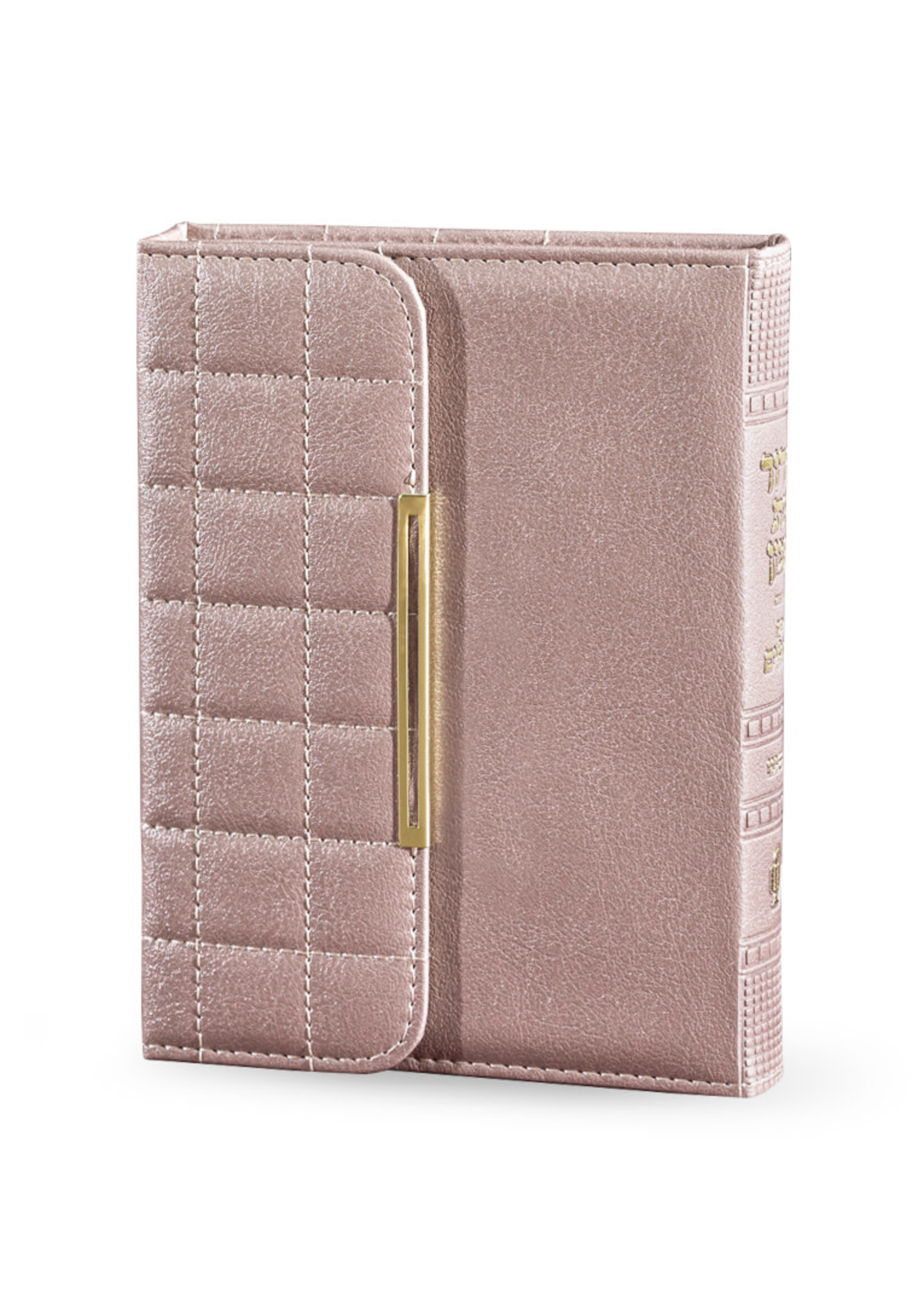 SIDDUR ASHKENAZ LIGHT PINK PURSE DESIGN FAUX LEATHER