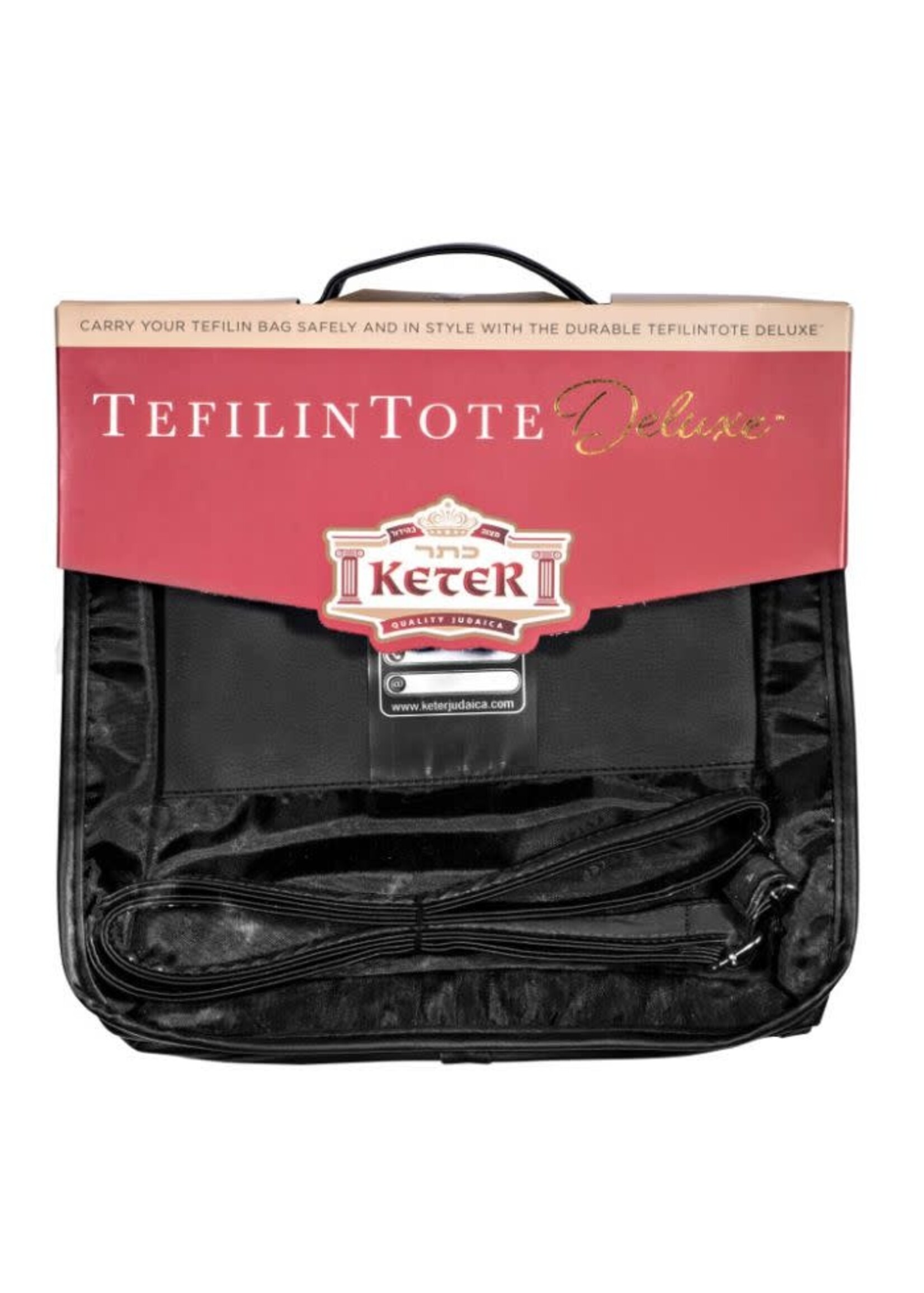 TEFILLIN TOTE FAUX LEATHER CLEAR FRONT