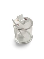 HONEY DISH ACRYLIC MAGNETIC LID & WHITE HONEY SPOON