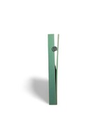 MEZUZAH COVER SPLIT METAL GREEN