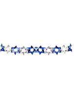 20 SECTION BLUE & SILVER GARLAND 8"