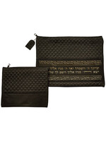 TALLIS AND TEFILLIN BAG SET CROSTITCH AND GOLD EMBRIODERY
