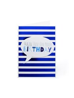 BIRTHDAY CARD BLUE STRIPES