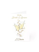 WEDDING CARD CHAMPAGNE GLASSES