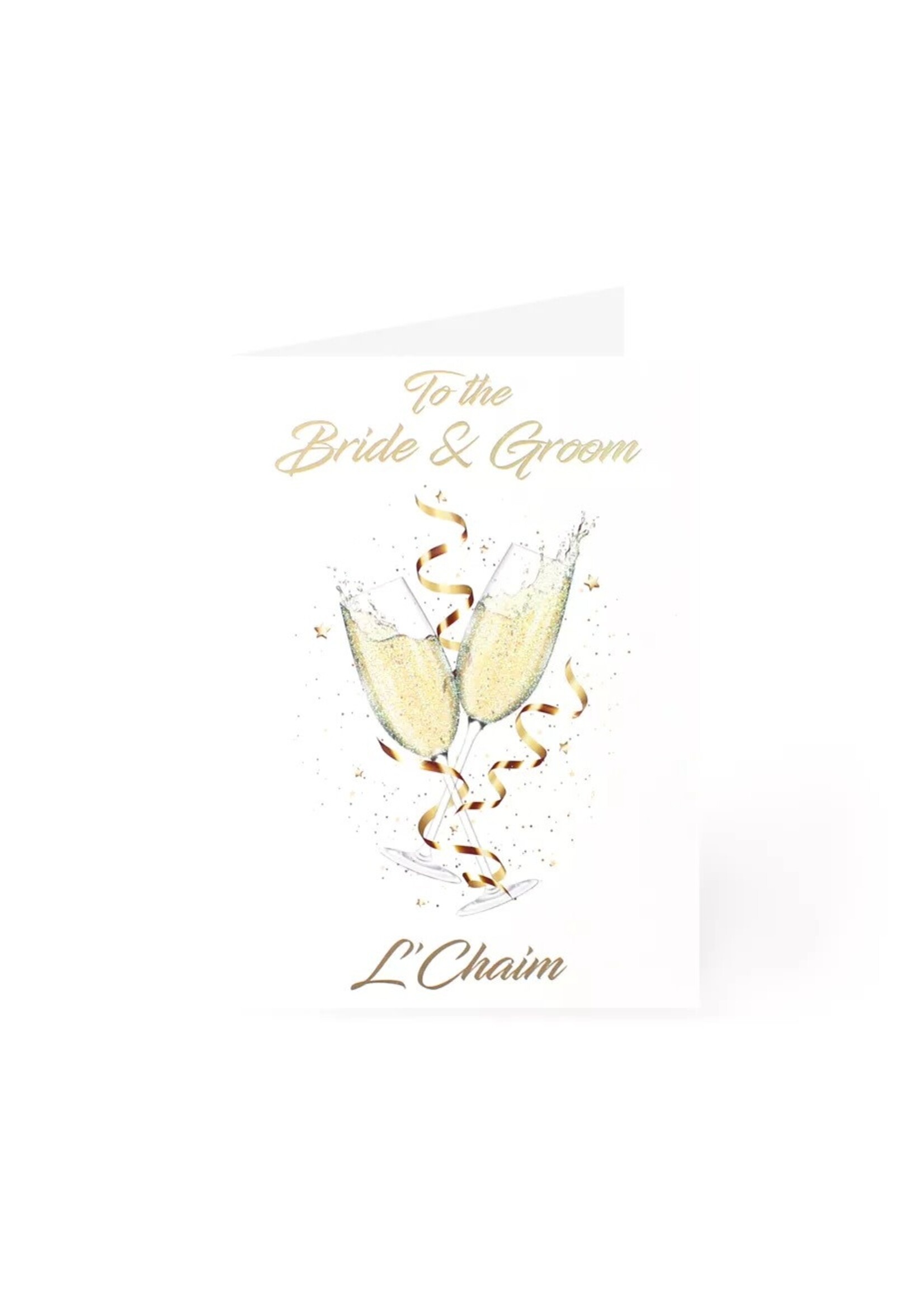 WEDDING CARD CHAMPAGNE GLASSES