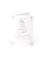 WEDDING CARD FLORAL WEDDING CAKE