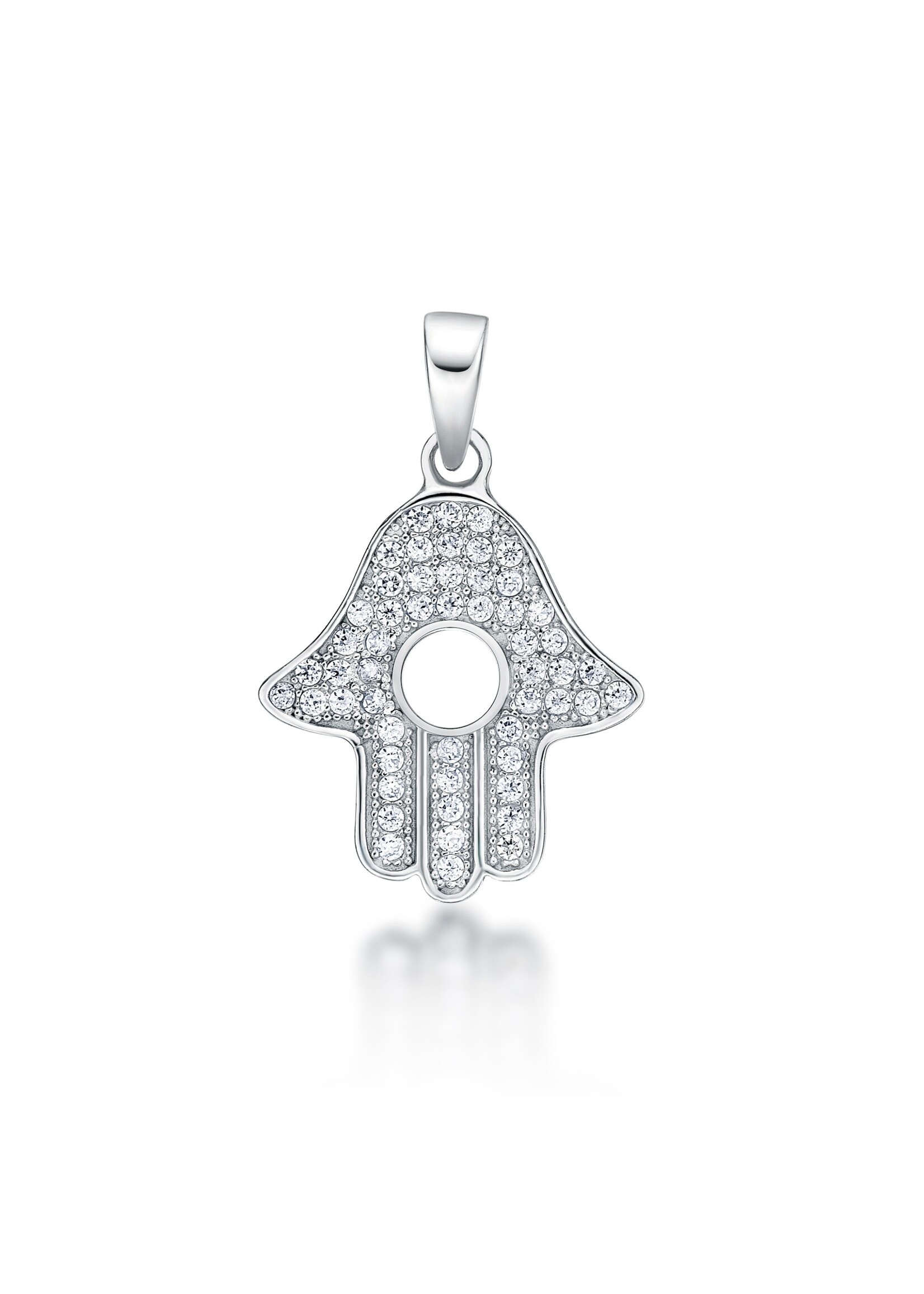 NECKLACE CURVY HAMSA ZIRCON