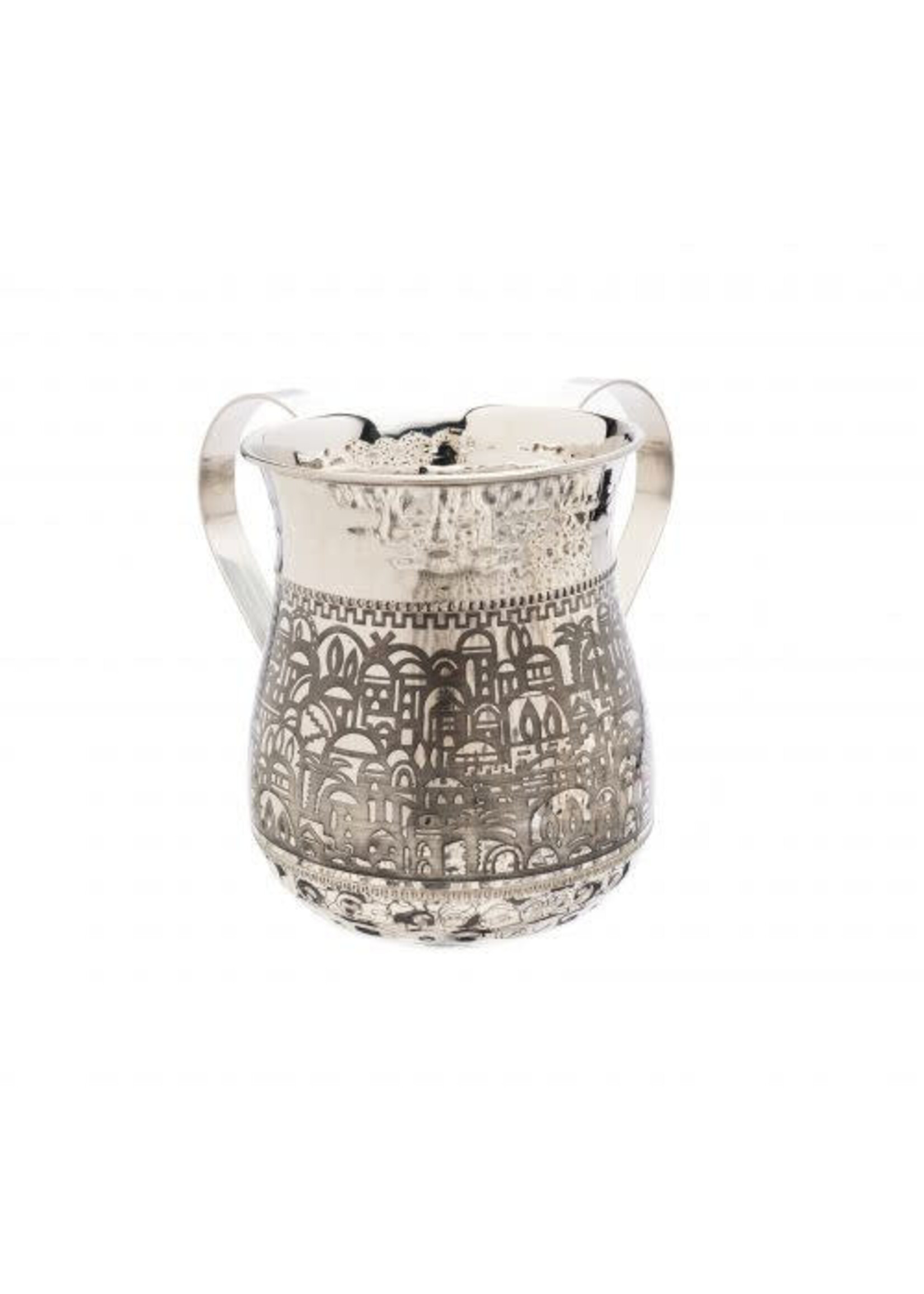 WASHING CUP JERUSALEM CITY ENGRAVING STAINLESS STEEL