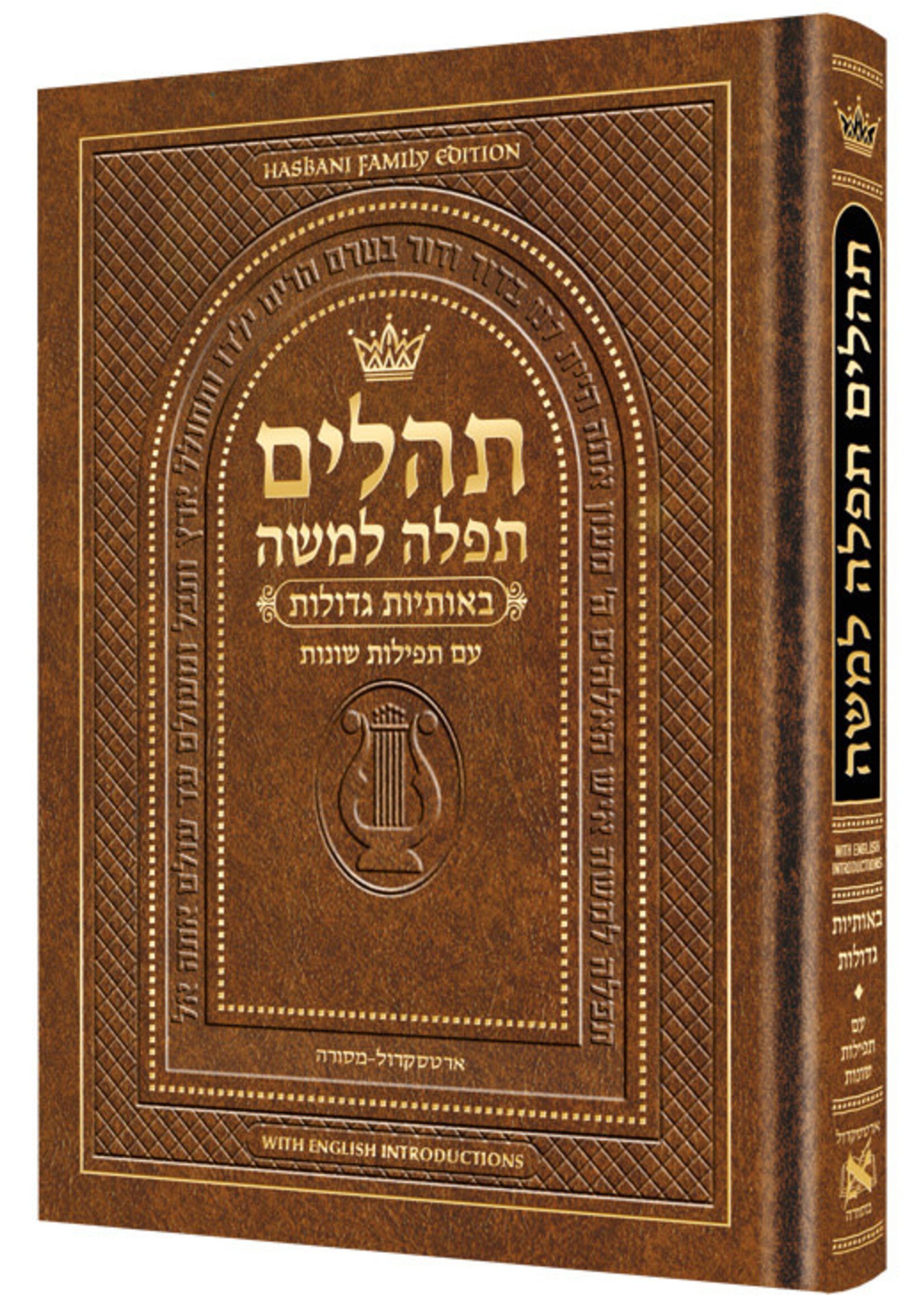 TEHILLIM LARGE TYPE HEBREW WITH ENGLISH INSTRUCTIONS LIGHT BROWN