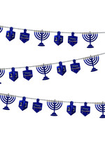 CHANUKAH DREIDEL AND MENORAH GARLAND