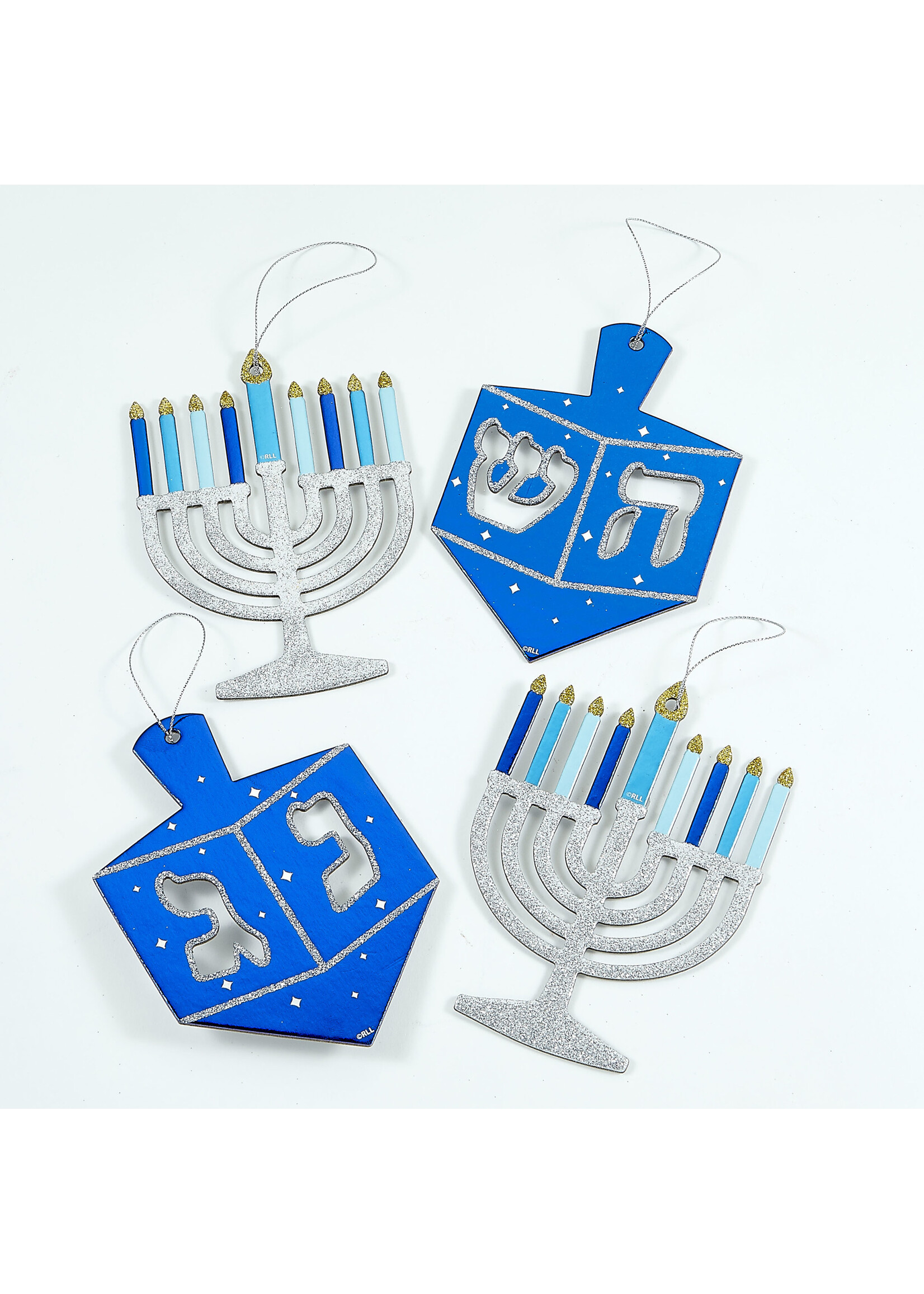 CHANUKAH DECORATIONS HANGING DREIDELS AND MENORAHS