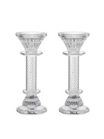CANDLE HOLDERS WITH SILVER MESH DETAIL 7IN