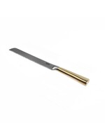 CHALLAH KNIVE BRUSHED GOLD HANDLE STAINLESS STEEL