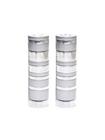 SALT AND PEPPER SHAKER ANODIZED SILVER
