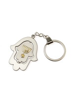 KEYCHAIN SPINNING HAMSA GOLD MENORAH