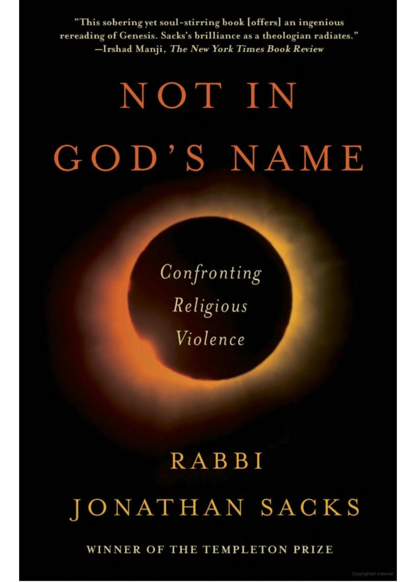 NOT IN GOD'S NAME - RABBI SACKS