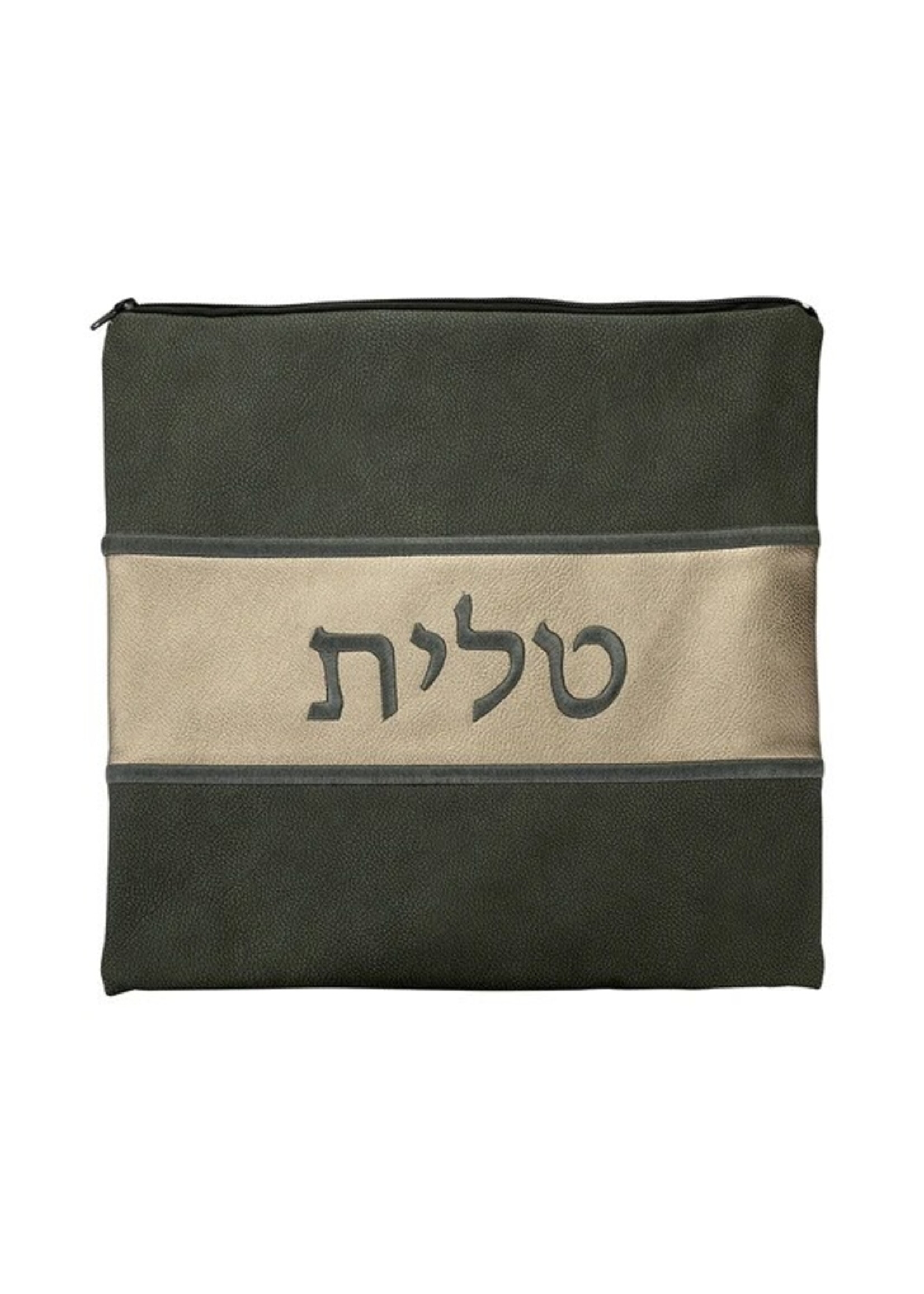 TALIS BAG FAUX LEATHER DARK GREY & BEIGE