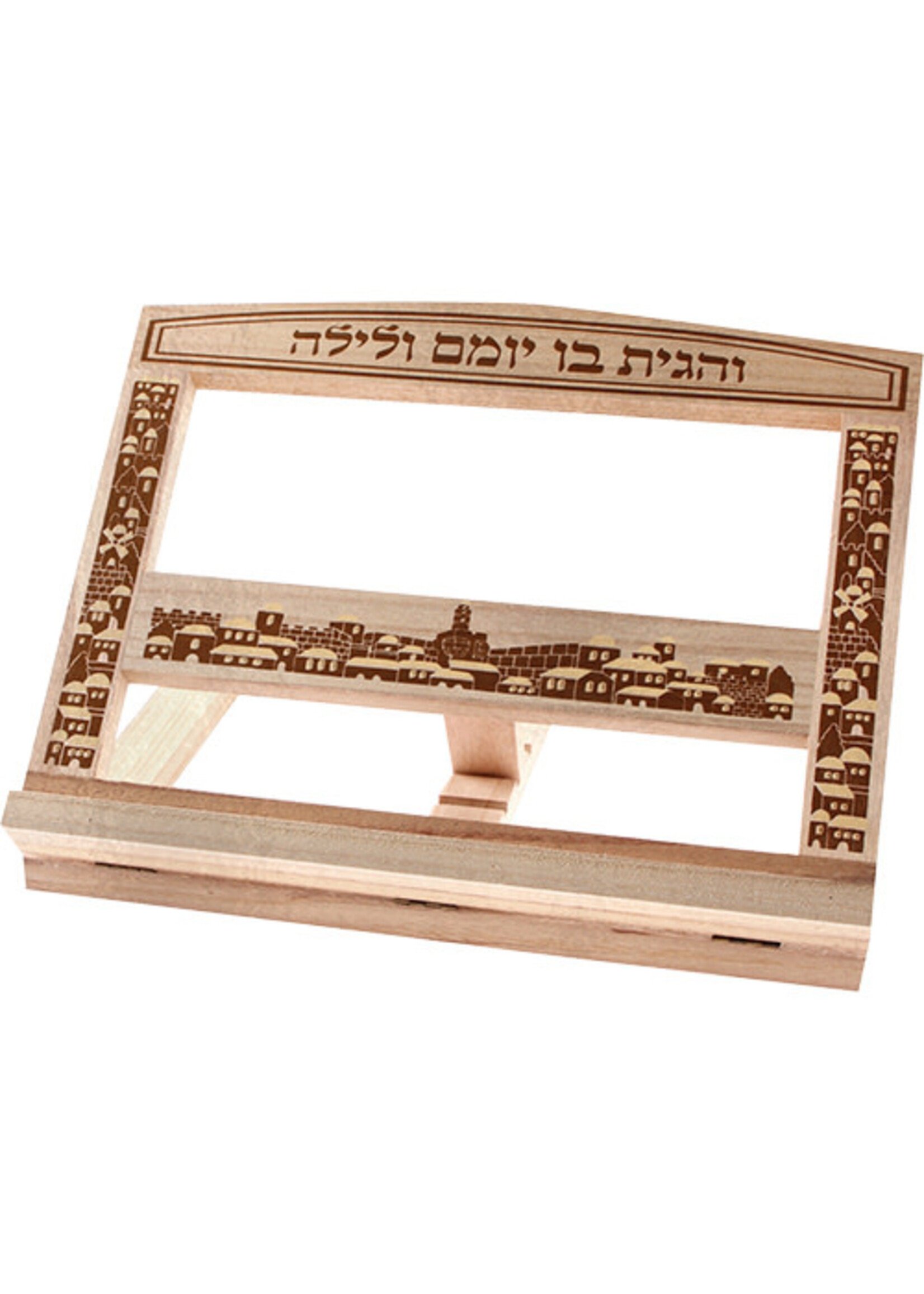 SHTENDER LIGHT WOOD PAINTED JERUSALEM CITY