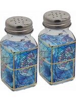 SALT & PEPPER GLASS SHAKER SET - CHAGALL BLUES