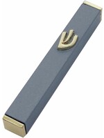 CAR MEZUZAH DARK GREY & GOLD SHIN