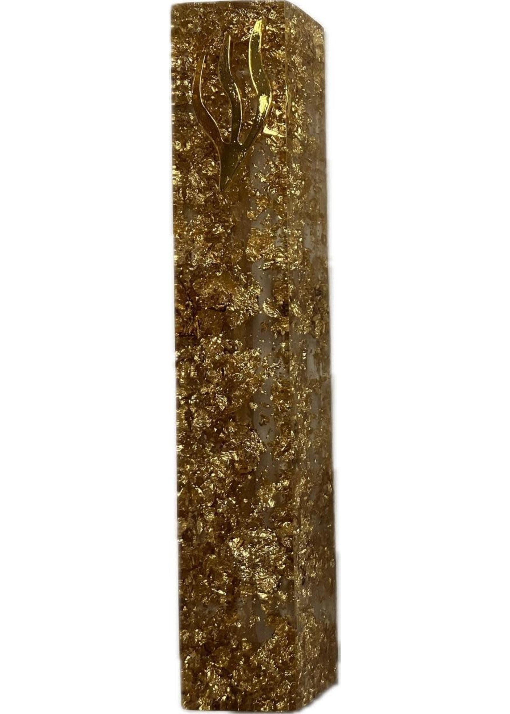 MEZUZAH EPOXY SILVER FLAKES 12 CM SILVER SHIN