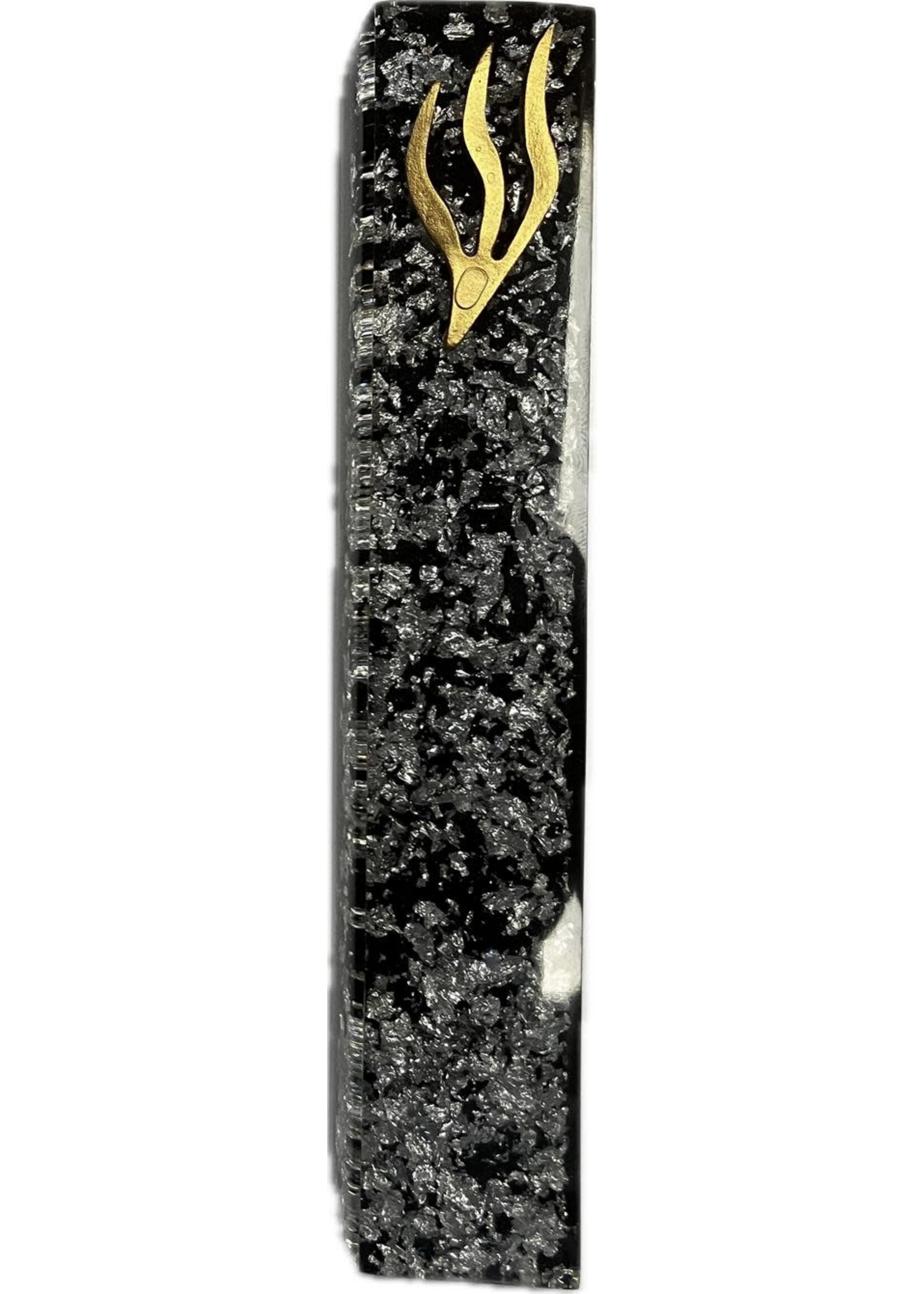 MEZUZAH EPOXY SILVER FLAKES 12 CM SILVER SHIN