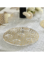 ACRYLIC SEDER PLATE - LASER CUT GOLD