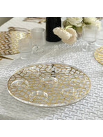 SEDER PLATE ACRYLIC GOLD LASER CUT