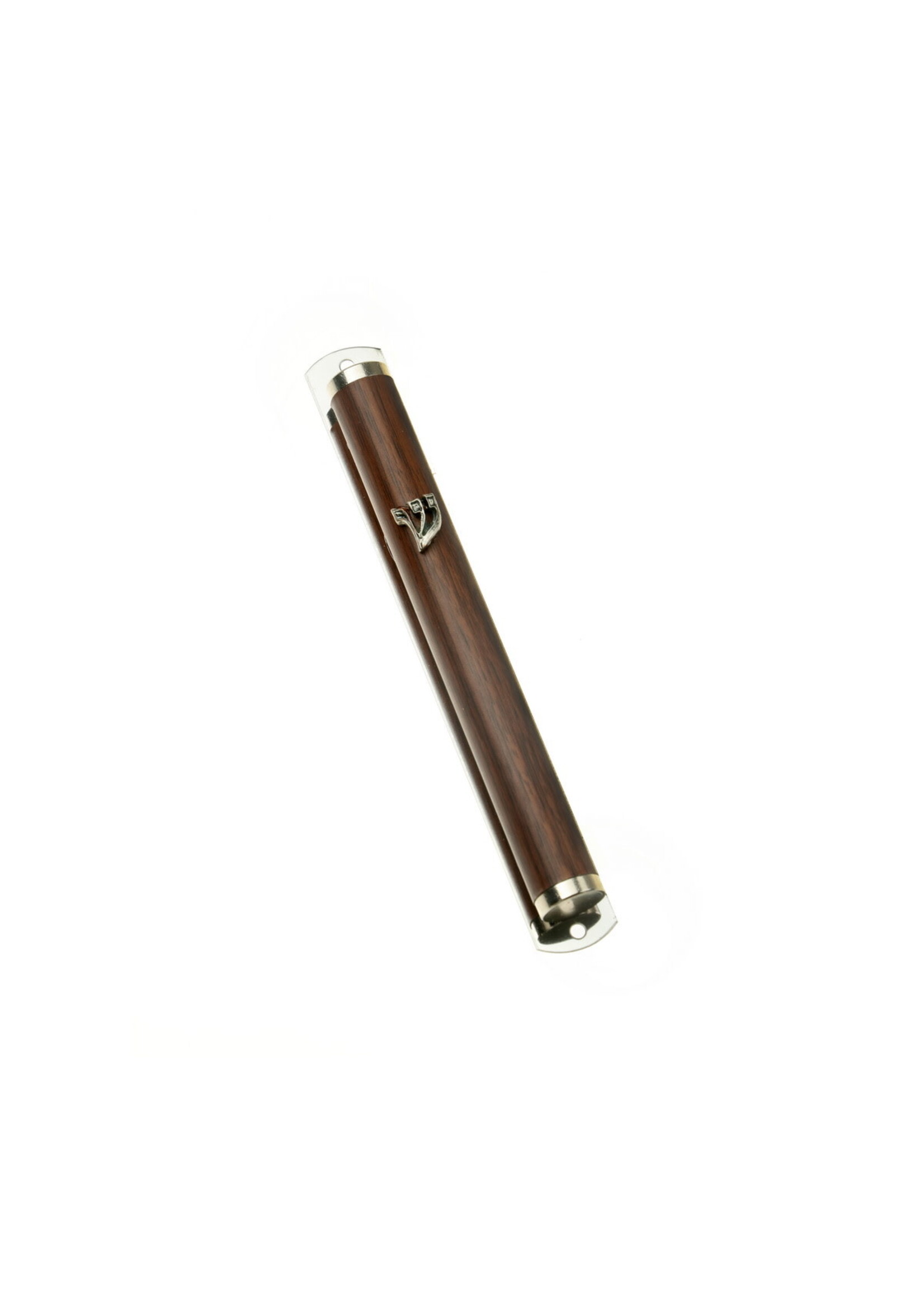 MEZUZAH METAL TUBE BROWN 12 CM