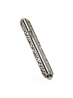 MEZUZAH PEWTER FILIGREE BACK 15CM