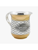 WASHCUP METAL SILVER ETECHING GOLD ACCENTS