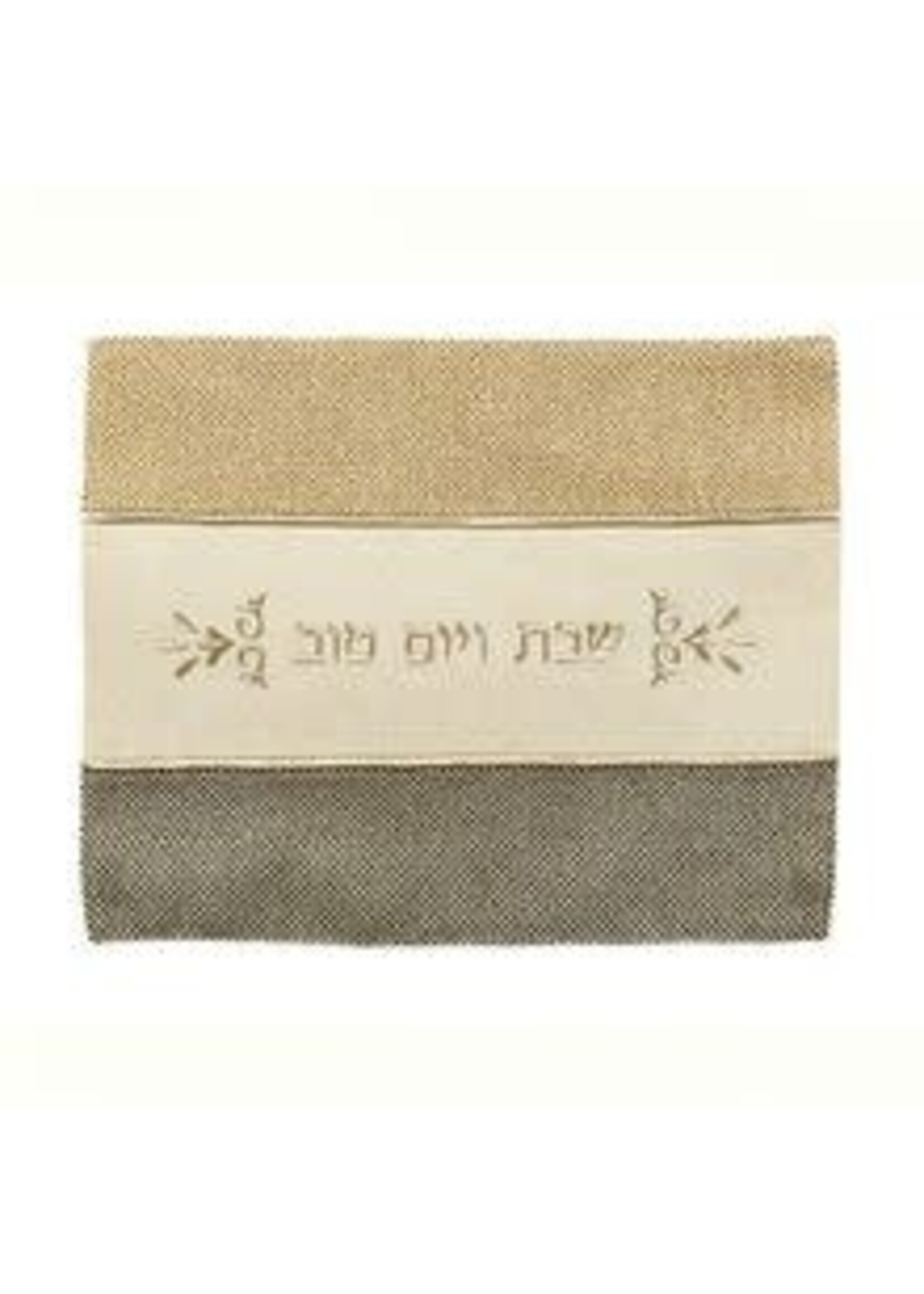 CHALLA COVER GREY & BEIGE LINEN