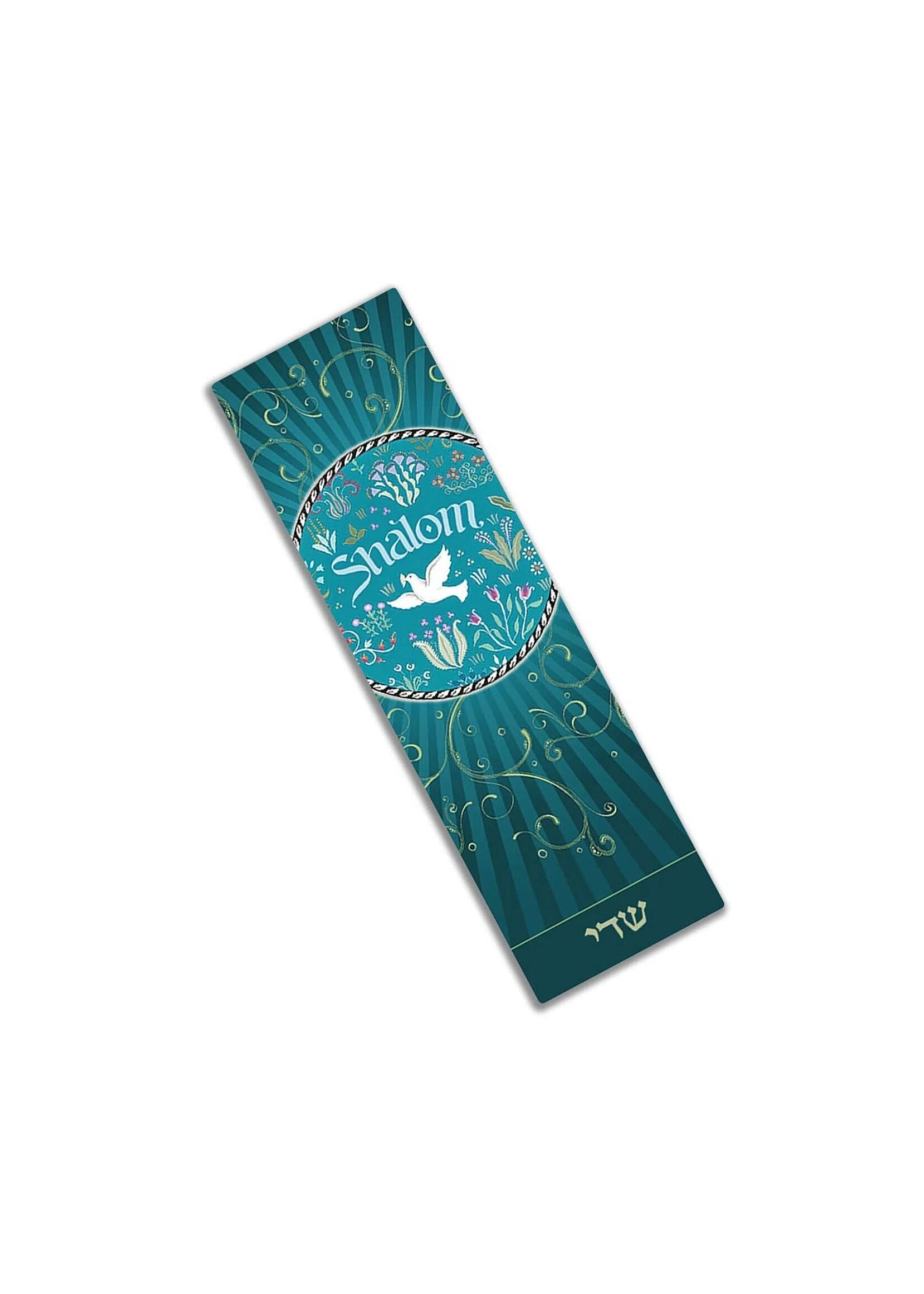 CAR MEZUZAH TEAL SHALOM DOVE