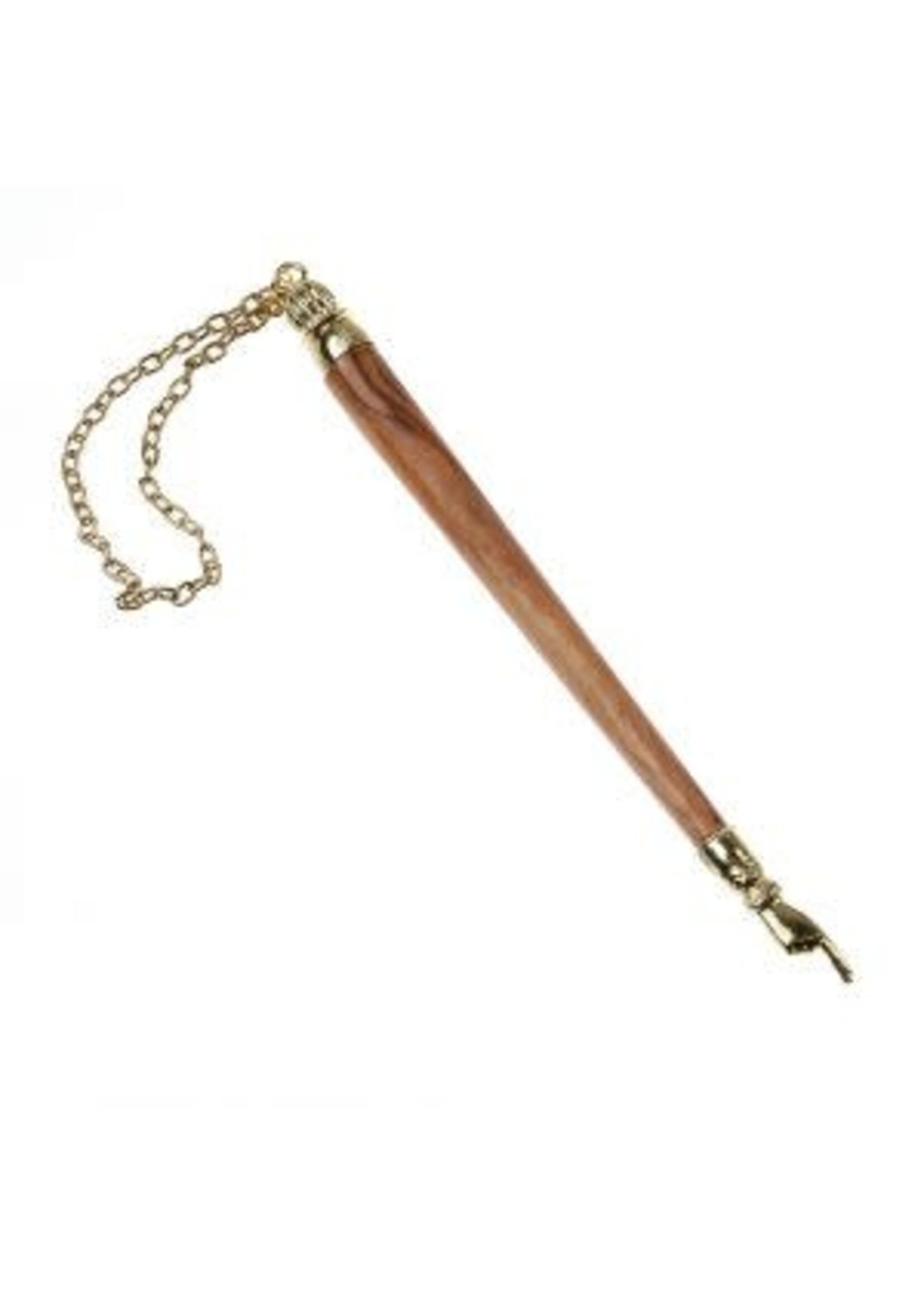 YAD TORAH POINTER OLIVE WOOD & GOLD PLATE