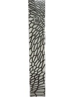 MEZUZAH ORGANIC LACE SILVER OVER WHITE 12CM - LASER CUT STEEL