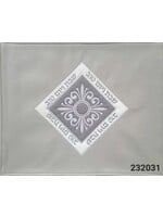 CHALLAH COVER SILVER DIAMOND FRAME FAUX LEATHER